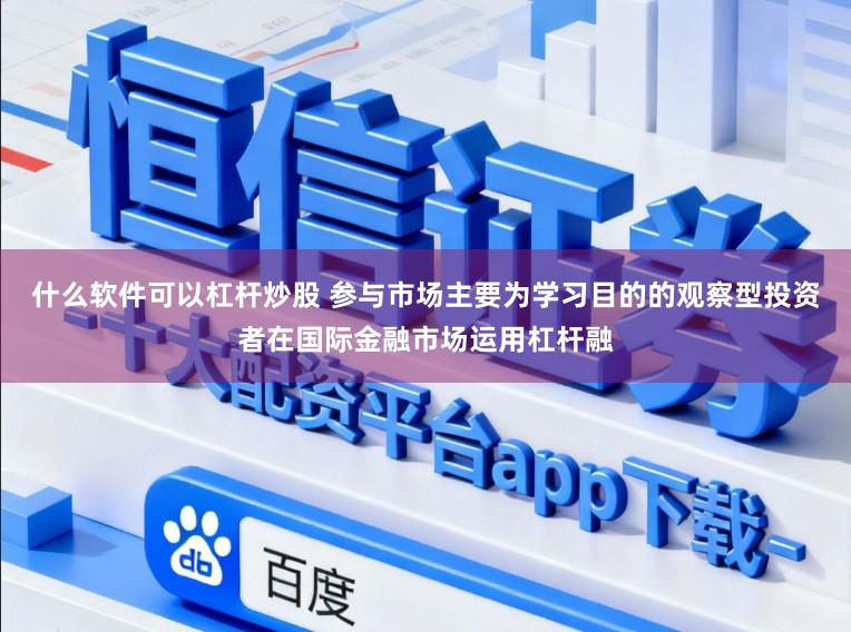 什么软件可以杠杆炒股 参与市场主要为学习目的的观察型投资者在国际金融市场运用杠杆融